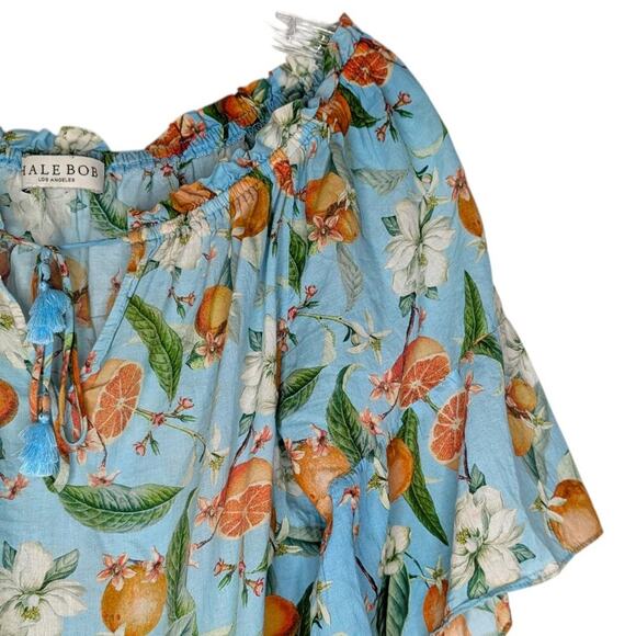 Hale Bob off-the shoulder cotton voile Orchid Top, estimate size Large - Picture 7 of 8